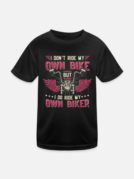 Je ne fais pas mon propre vélo. - T-shirt sport Enfant - noir - Devant