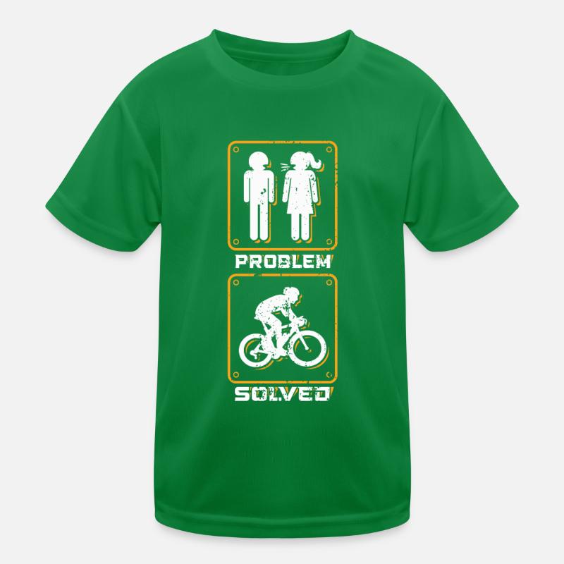 Funny cyclist Kids Functional T-Shirt