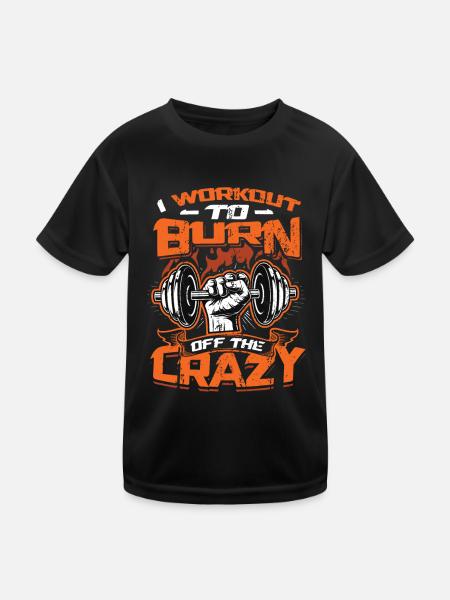 I train like a madman - Kids Functional T-Shirt - black - Front