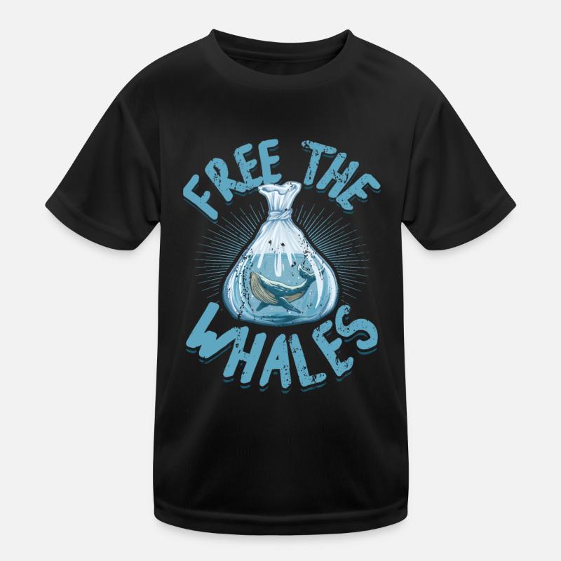 Libérez les baleines T-shirt sport Enfant