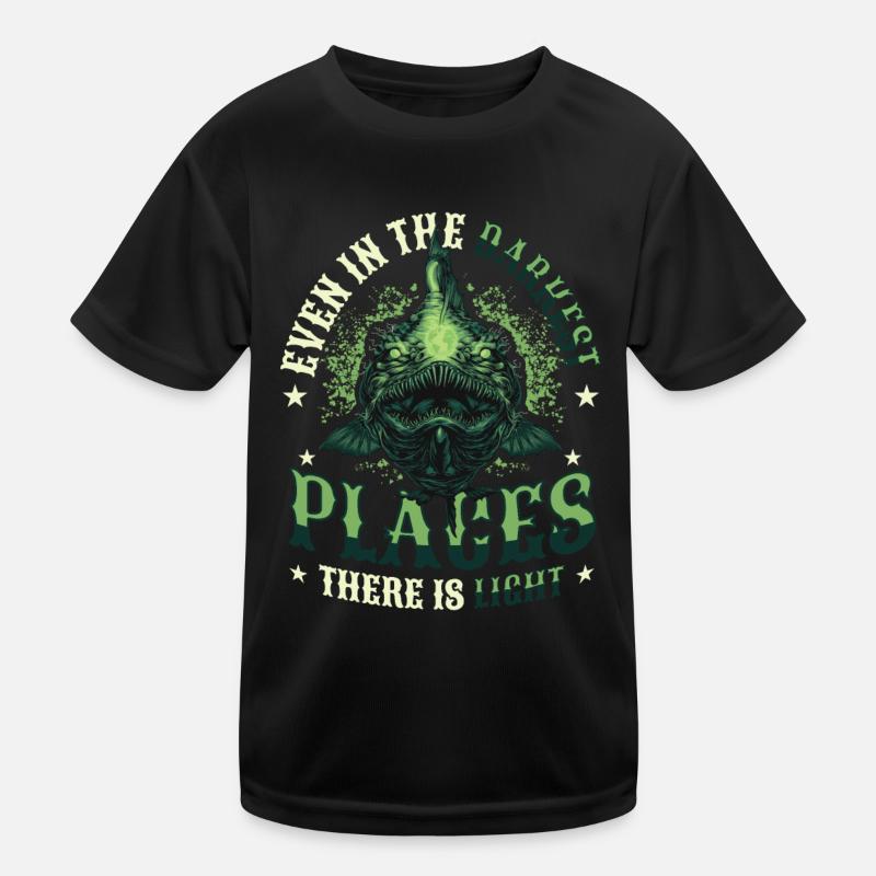 Anglerfish Deep Sea Monster Kids Functional T-Shirt