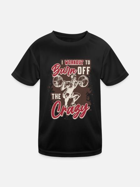 I train like a madman - Kids Functional T-Shirt - black - Front