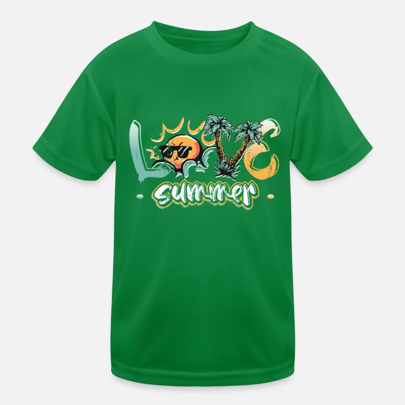 Hello Summer Sun mit Sonnenbrille Kinder Funktions-T-Shirt