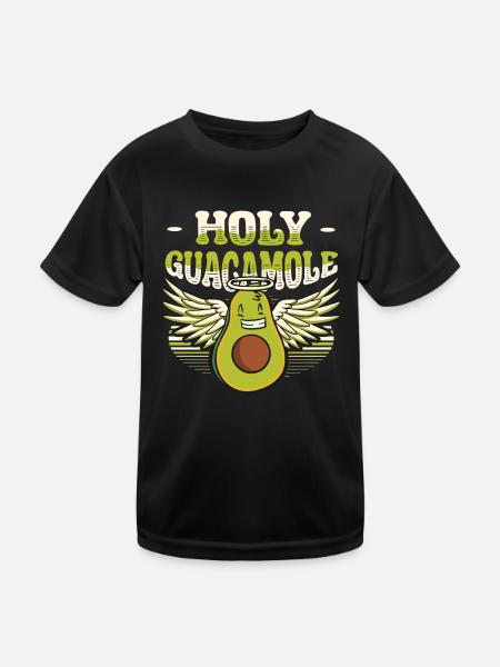 Sacred guacamole funny avocado - Kids Functional T-Shirt - black - Front