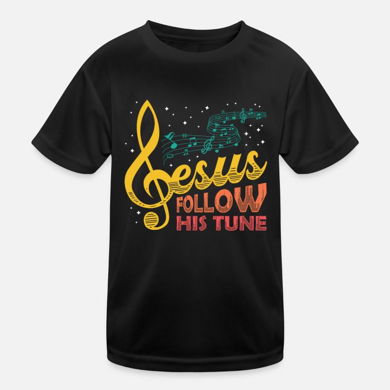 Jesus, clef, music, religious. Kids Functional T-Shirt
