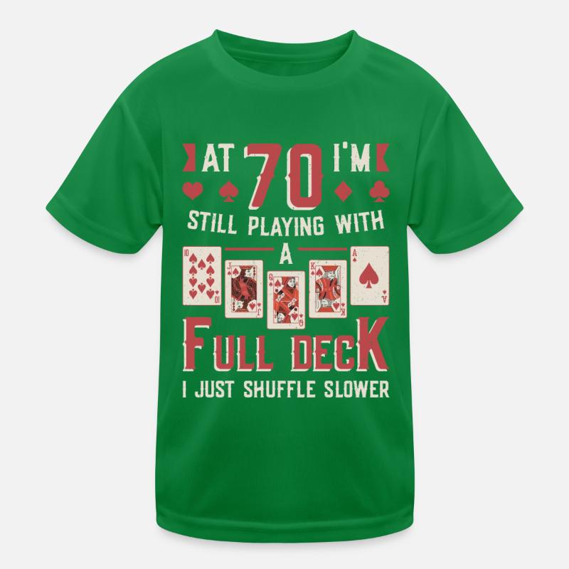 Mit siebzig Spielen, 70. Geburtstag Kinder Funktions-T-Shirt