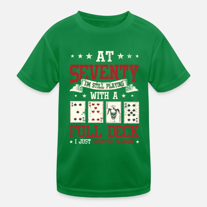 Mit siebzig Spielen, 70. Geburtstag Kinder Funktions-T-Shirt