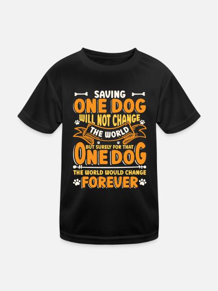Sauver One Dogs World Animal Rescue, Dog House - T-shirt sport Enfant - noir - Devant