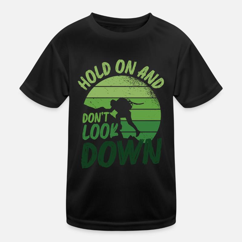 Ne regardez pas vers le bas le bloc, l’escalade. T-shirt sport Enfant