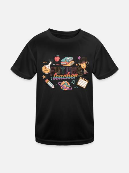 Costume de futur enseignant pour enfants - T-shirt sport Enfant - noir - Devant