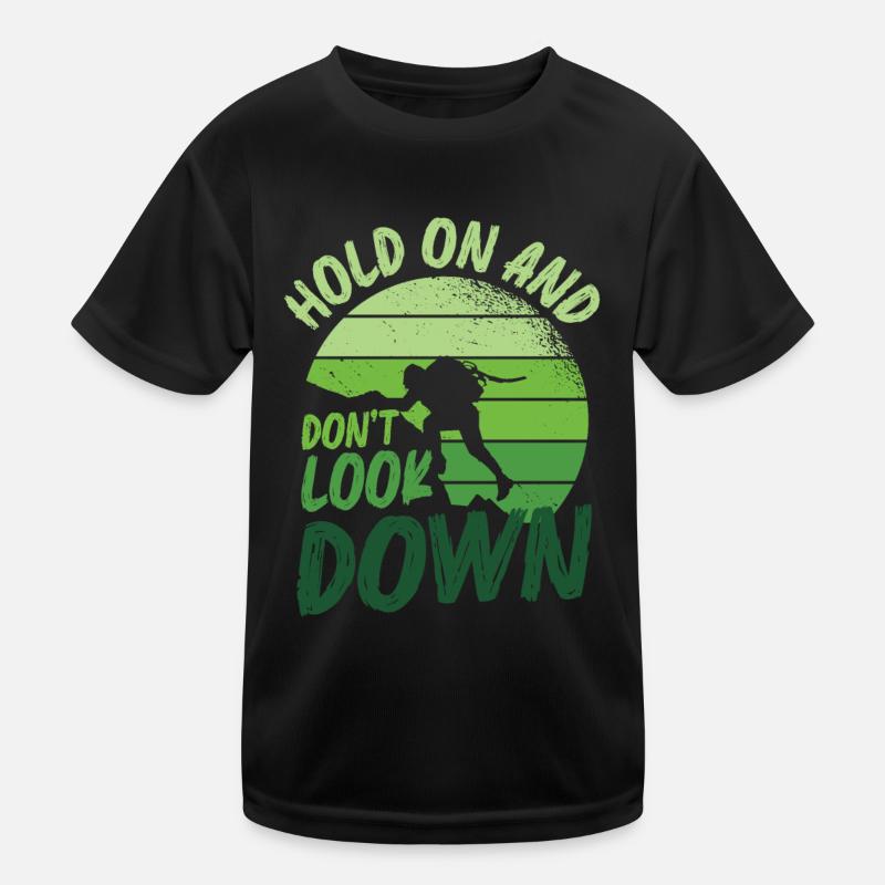 Ne regardez pas vers le bas le bloc, l’escalade. T-shirt sport Enfant