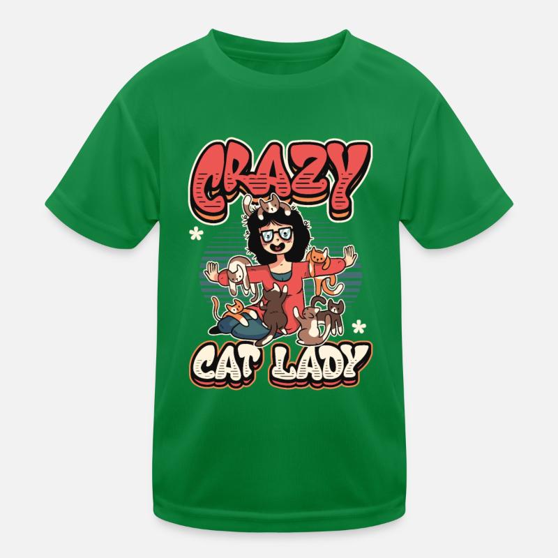 Dame chat folle T-shirt sport Enfant