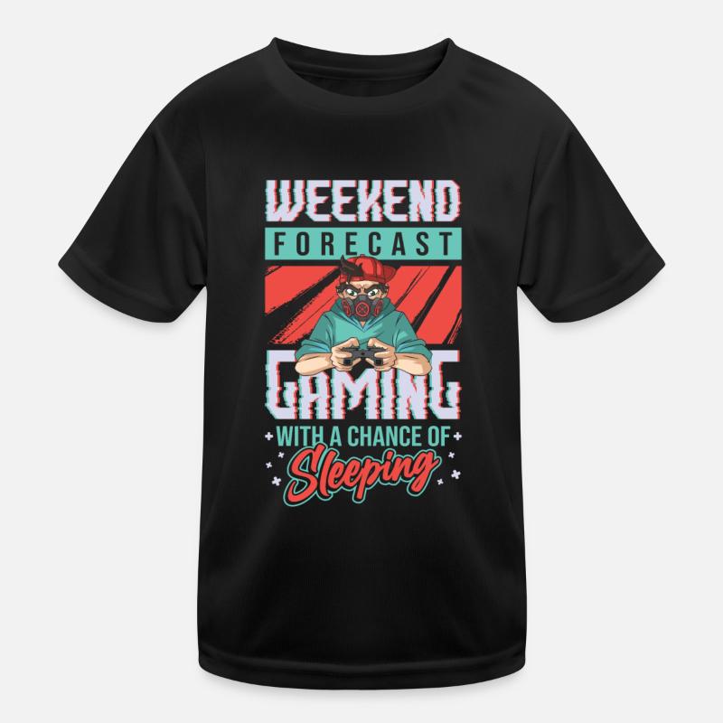 Wochenendvorhersage Gaming mit einer Chance. Kinder Funktions-T-Shirt