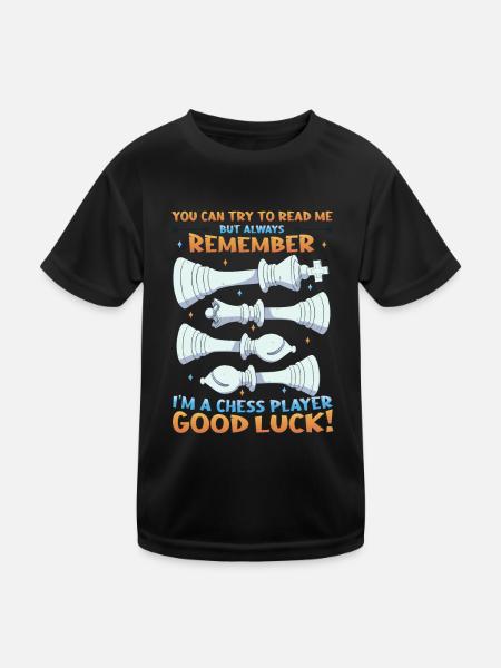 Try to read me, chess player - Kids Functional T-Shirt - black - Front