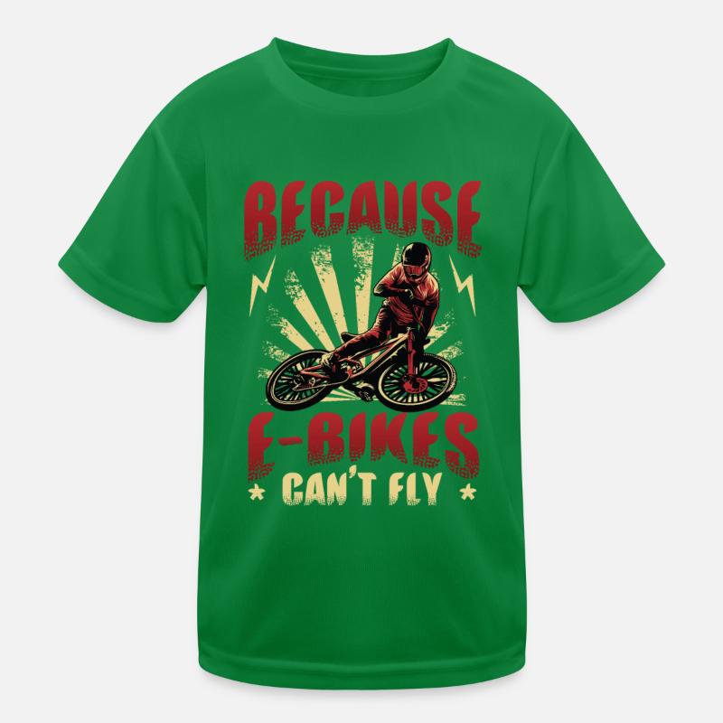 E-Bikes können nicht fliegen. Kinder Funktions-T-Shirt
