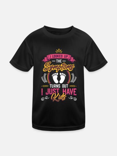 J’ai cherché les symptômes. - T-shirt sport Enfant - noir - Devant