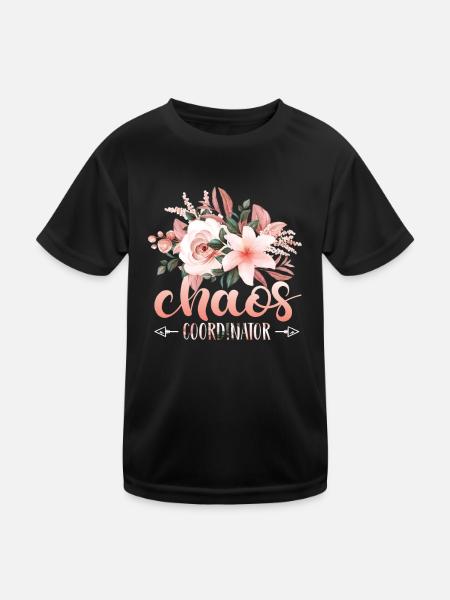 Coordonnatrice du chaos Maman - Appréciation de la mère - T-shirt sport Enfant - noir - Devant