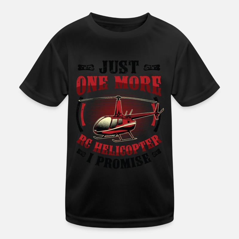 Nur Noch Ein Rc-hubschrauber - Kinder Funktions-T-Shirt - Schwarz