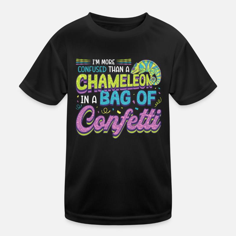 Verwirrter Als Ein Chamäleon Kinder Funktions-T-Shirt