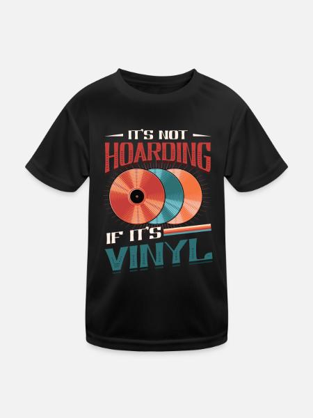 Pas de thésaurisation quand il s’agit de vinyle - T-shirt sport Enfant - noir - Devant