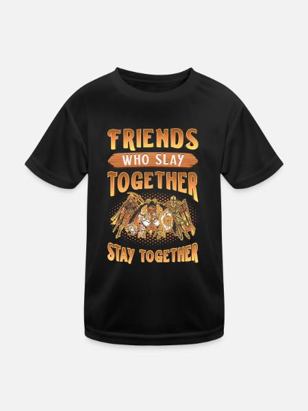 Amis, qui s’accrochent ensemble, restent ensemble Rpg - T-shirt sport Enfant - noir - Devant