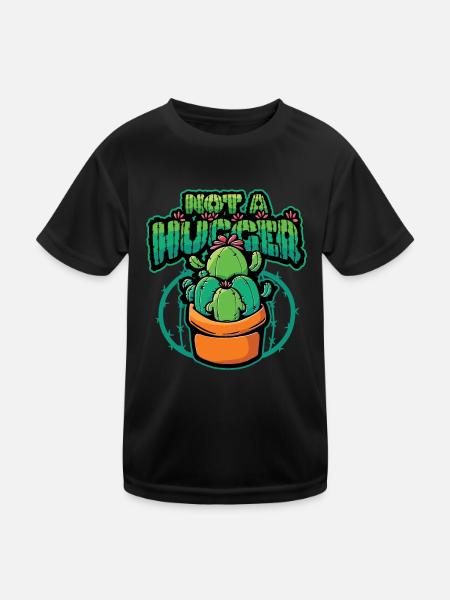 Pas de cactus étreint - T-shirt sport Enfant - noir - Devant