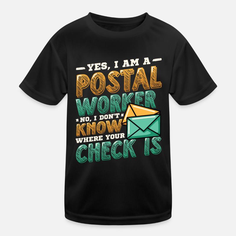 Lustige Postangestellte Postamt Kinder Funktions-T-Shirt