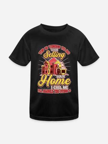 What to do when you sell your home - Kids Functional T-Shirt - black - Front