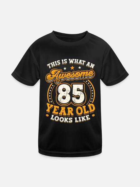 Voici à quoi ressemble un grand homme de 85 ans. - T-shirt sport Enfant - noir - Devant
