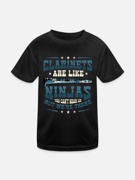 Les clarinettes sont comme des ninjas Marching Band - T-shirt sport Enfant - noir - Devant