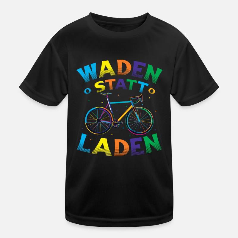 Waden Statt Laden, Mountain Bike, MTB. Kinder Funktions-T-Shirt
