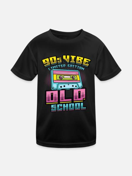 90s Vibe Édition Limitée Old School 90s Party - T-shirt sport Enfant - noir - Devant