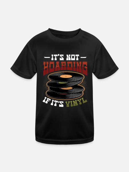 Pas de thésaurisation quand il s’agit de vinyle - T-shirt sport Enfant - noir - Devant