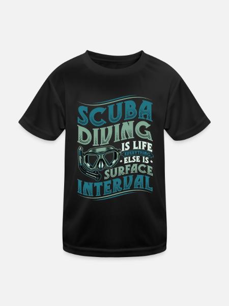 Plongeurs de plongée - T-shirt sport Enfant - noir - Devant