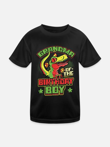 Grand-mère du garçon d’anniversaire - T-shirt sport Enfant - noir - Devant