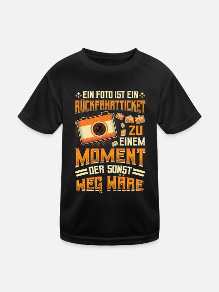 Photo return ticket past photographer. - Kids Functional T-Shirt - black - Front