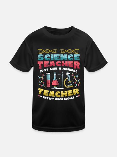 Science teacher, much cooler. - Kids Functional T-Shirt - black - Front