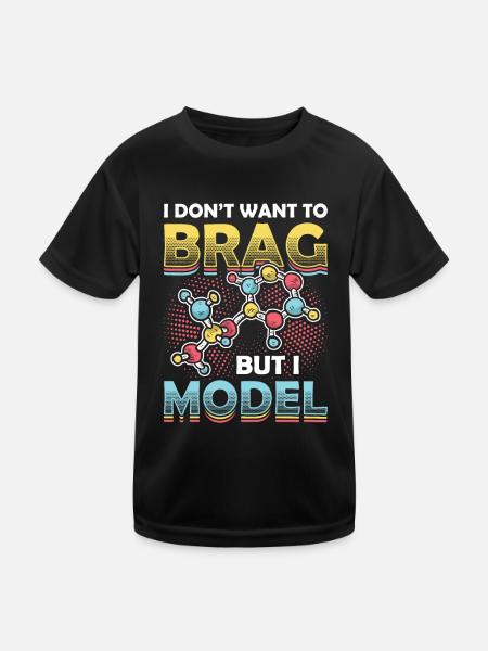 Modélisation physique, drôles d’amateurs de physique - T-shirt sport Enfant - noir - Devant