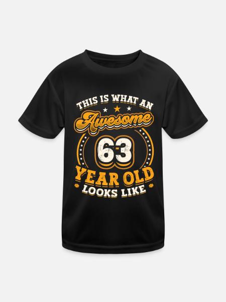 Voilà à quoi ressemble un grand homme de 63 ans. - T-shirt sport Enfant - noir - Devant