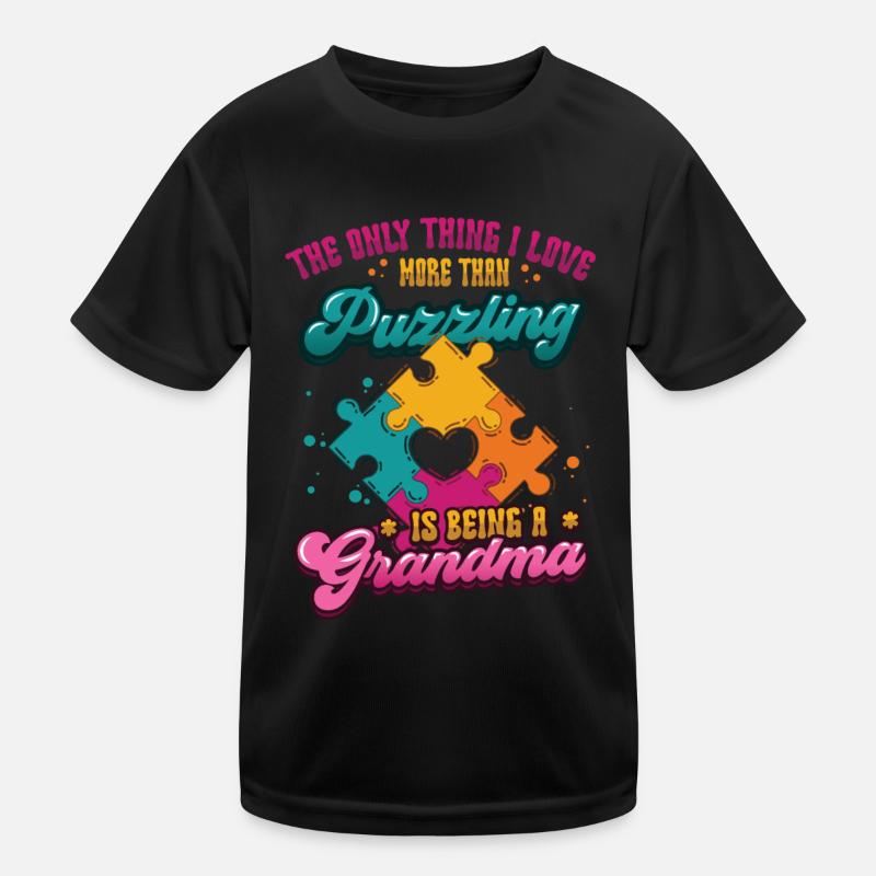 Puzzle-liebhaber Oma, Puzzeln. Kinder Funktions-T-Shirt