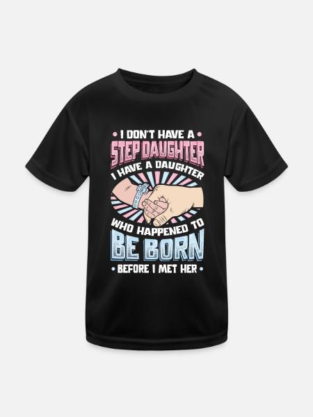 La fille est née par hasard. - T-shirt sport Enfant - noir - Devant