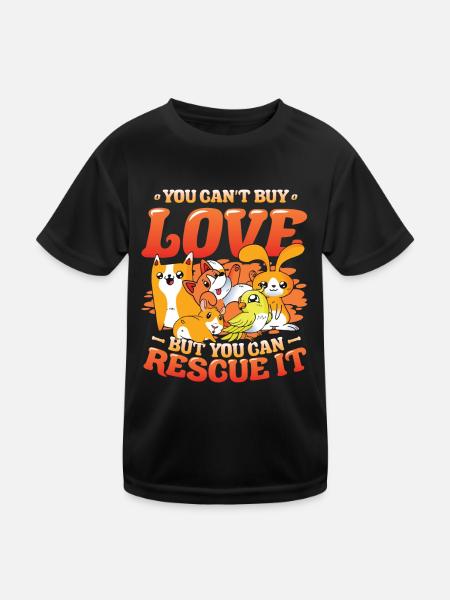 Liebe Kann Man Nicht Kaufen. - Kinder Funktions-T-Shirt - Schwarz - Vorne