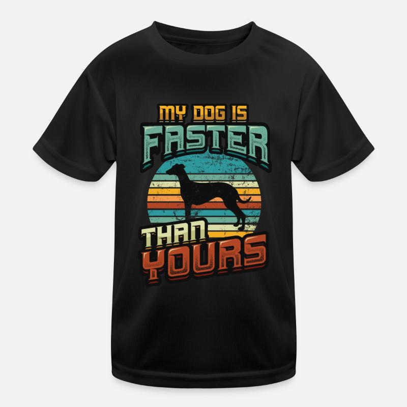Mon chien est plus rapide que votre lévrier. T-shirt sport Enfant