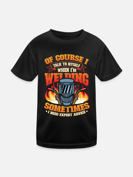Welding Expert advice for welders - Kids Functional T-Shirt - black - Front