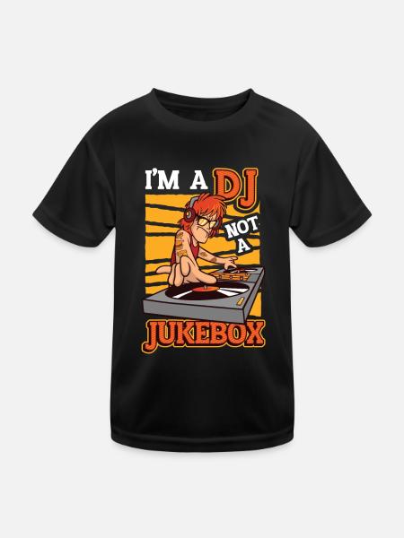 Je suis un DJ, pas un disc-jockey de juke-box - T-shirt sport Enfant - noir - Devant