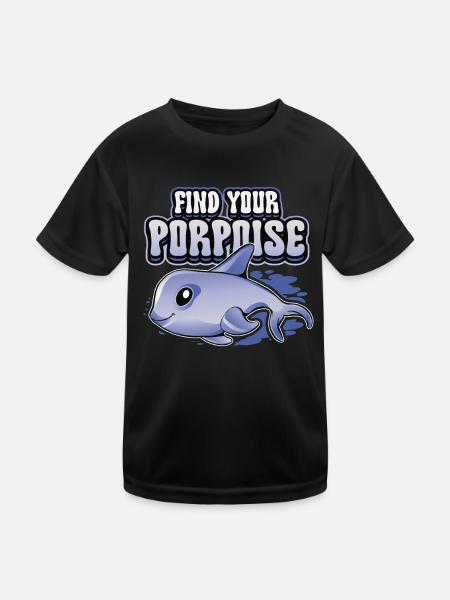 Finden Sie Ihren Schweinswal Meeresbiologe Delfin - Kinder Funktions-T-Shirt - Schwarz - Vorne