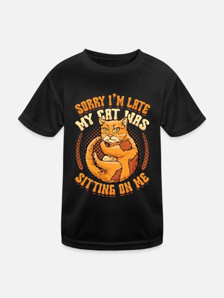 Sorry I'm late - Kids Functional T-Shirt - black - Front