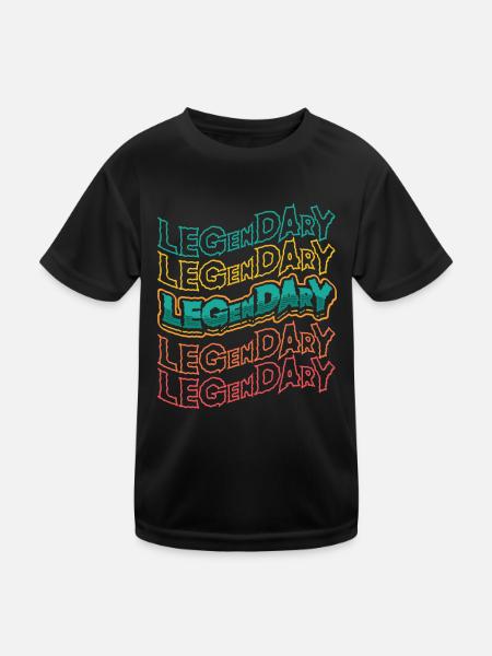 Fitnessstudio Bodybuilding Bein Tag - Kinder Funktions-T-Shirt - Schwarz - Vorne