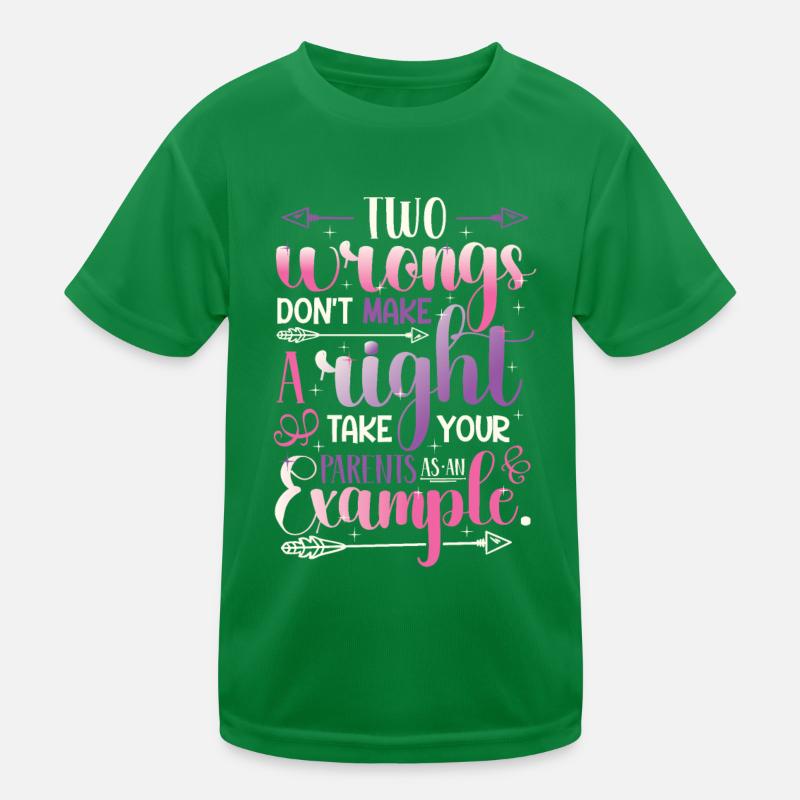 Two injustices do not make a right. Kids Functional T-Shirt