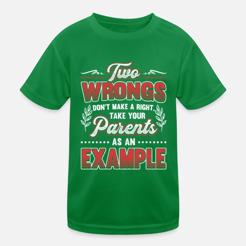 Two injustices do not make a right. Kids Functional T-Shirt